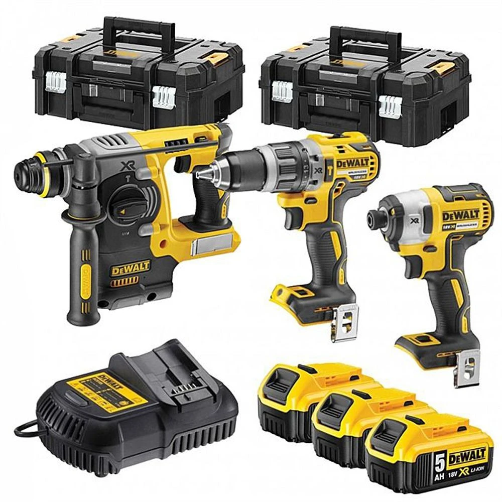 DeWALT DCK368P3T 18V Li-Ion Accu 3 Delige Combiset (3x 5.0Ah Accu) In TSTAK 3 DeWALT DCK368P3T 18V Li-Ion Accu 3 Delige Combiset (3x 5.0Ah Accu) In TSTAK