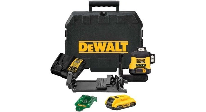 DeWALT CLE34031D1-QW 18V Li-ion Accu Zelfnivellerende Kruislijnlaser Set (1x 2.0Ah) - 3x360° - Groen 3 DeWALT CLE34031D1-QW 18V Li-ion Accu Zelfnivellerende Kruislijnlaser Set (1x 2.0Ah) - 3x360° - Groen