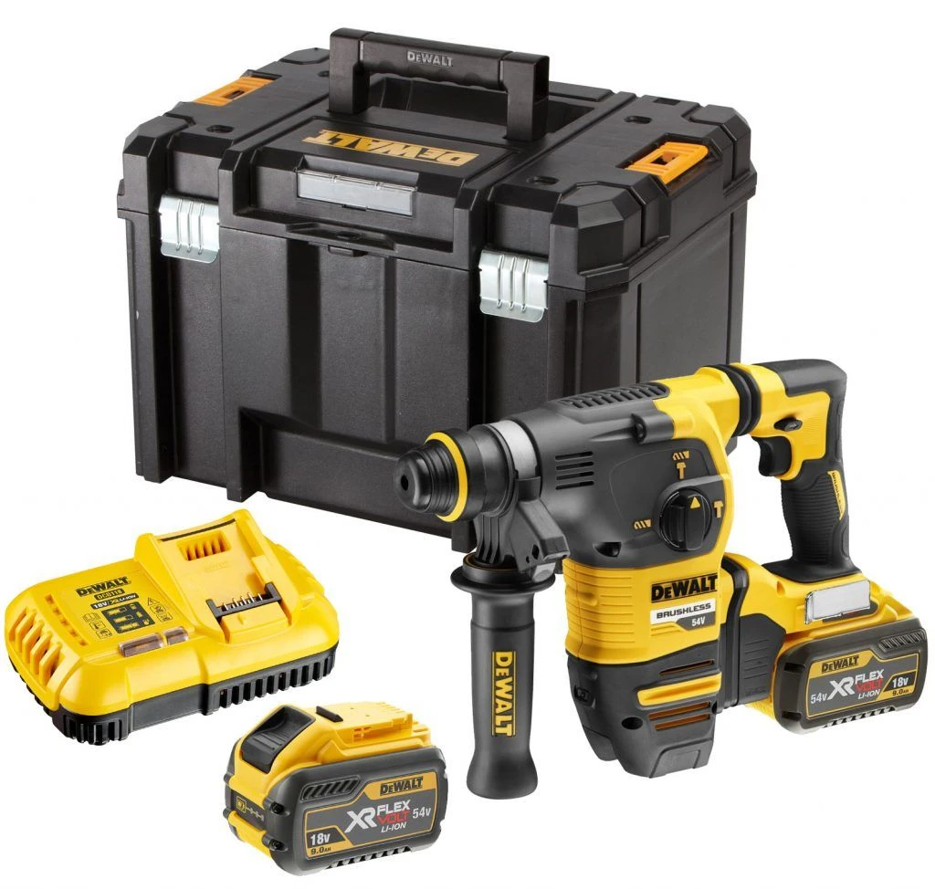DeWalt DCH333X2 18V / 54V Li-Ion XR Flexvolt Accu SDS-plus Combihamer Set (2x 9.0Ah Accu) In TSTAK - 3,5J - Koolborstelloos - DCH333X2-QW 3 DeWalt DCH333X2 18V / 54V Li-Ion XR Flexvolt Accu SDS-plus Combihamer Set (2x 9.0Ah Accu) In TSTAK - 3,5J - Koolborstelloos - DCH333X2-QW