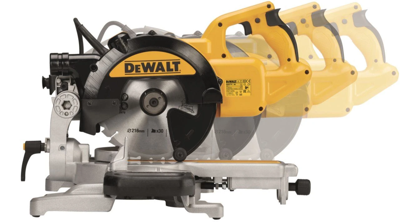 DeWALT DWS774 Afkortzaag Met XPS Zaaglijnindicator - 1400W - 216 X 30mm - DWS774-QS 6 DeWALT DWS774 Afkortzaag Met XPS Zaaglijnindicator - 1400W - 216 X 30mm - DWS774-QS - Afbeelding 4