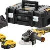 DeWalt DCG405P2 18V Li-Ion Accu Haakse Slijper Set (2x 5.0Ah Accu) In TSTAK - 125mm - Koolborstelloos - DCG405P2-QW -Dewalt 58ca9be6342bcfa78142a88f40eb80aa