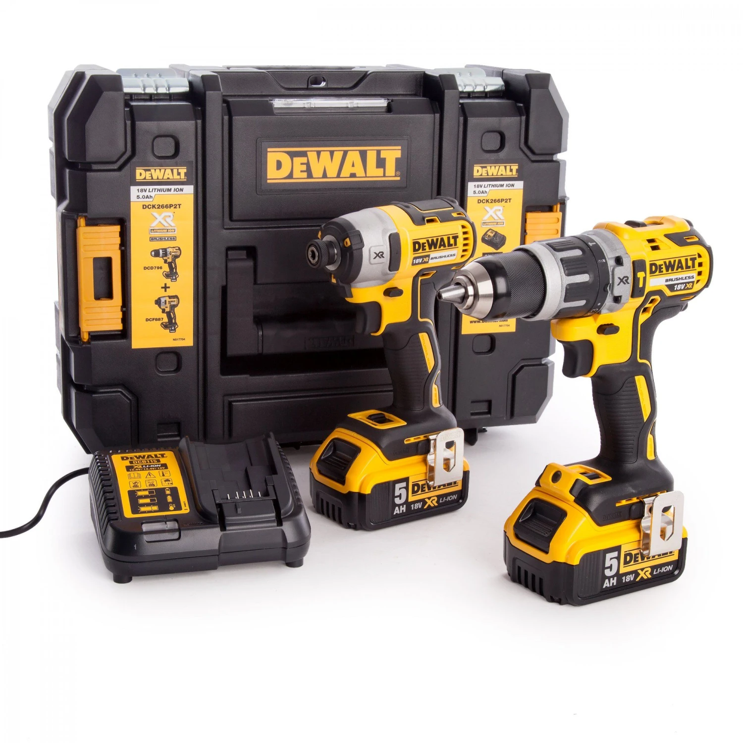 DeWALT DCK368P3T 18V Li-Ion Accu 3 Delige Combiset (3x 5.0Ah Accu) In TSTAK 4 DeWALT DCK368P3T 18V Li-Ion Accu 3 Delige Combiset (3x 5.0Ah Accu) In TSTAK - Afbeelding 2