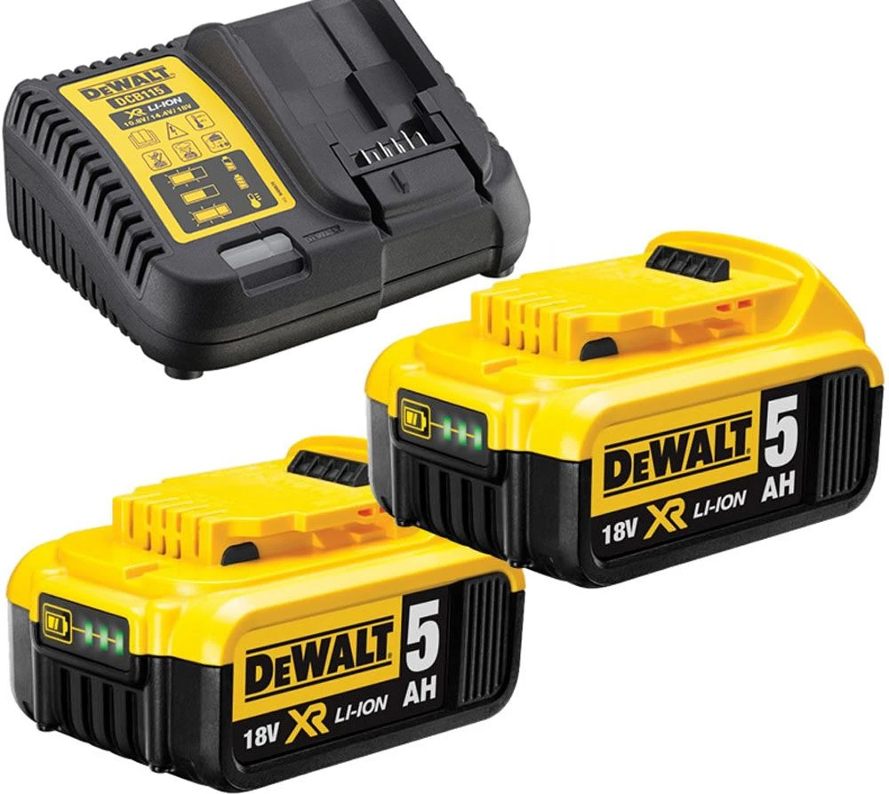 DeWalt DCB115P2 18V Li-Ion Accu Starterset (2x 5.0Ah) + Lader - DCB115P2-QW 3 DeWalt DCB115P2 18V Li-Ion Accu Starterset (2x 5.0Ah) + Lader - DCB115P2-QW