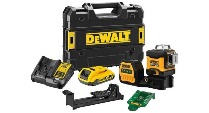 DeWalt DCE089D1G18 12V / 18V Li-ion Accu Zelfnivellerende 3x 360 Graden Kruislijnlaser Set (1x 2.0Ah Accu) In Koffer - 3 Lijnen - 30m - Groen - DCE089D1G18-QW 3 DeWalt DCE089D1G18 12V / 18V Li-ion Accu Zelfnivellerende 3x 360 Graden Kruislijnlaser Set (1x 2.0Ah Accu) In Koffer - 3 Lijnen - 30m - Groen - DCE089D1G18-QW