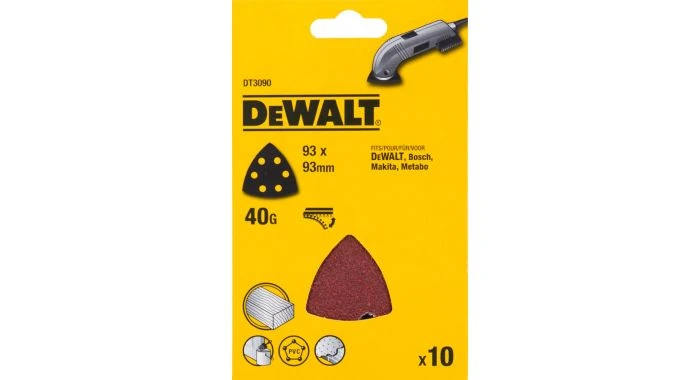 DeWalt DT3090 Deltaschuurpapier - K40 - 93mm (10st) - DT3090-QZ 3 DeWalt DT3090 Deltaschuurpapier - K40 - 93mm (10st) - DT3090-QZ