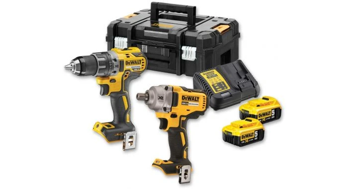 DeWalt DCK2077P2T 18V Li-ion Accu Boor-/schroefmachine (DCD791) & Slagmoersleutel (DCF894) Combiset (2x 5.0Ah Accu) In TSTAK 3 DeWalt DCK2077P2T 18V Li-ion Accu Boor-/schroefmachine (DCD791) & Slagmoersleutel (DCF894) Combiset (2x 5.0Ah Accu) In TSTAK