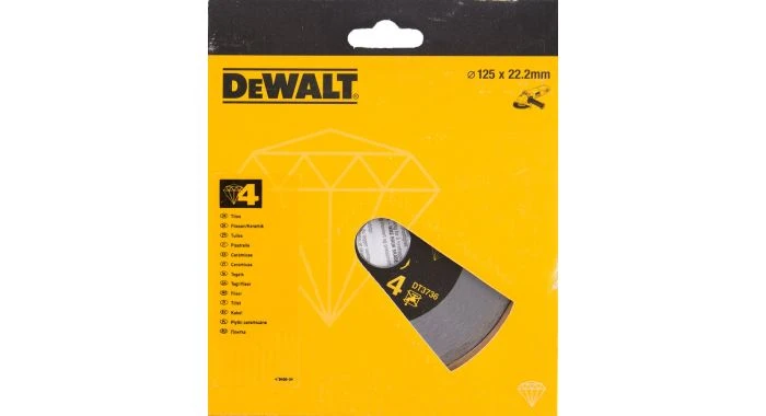 DeWalt DT3736 Diamantdoorslijpschijf - 125 X 22,23 X 1,6mm - Keramiek - Tegels - DT3736-XJ 3 DeWalt DT3736 Diamantdoorslijpschijf - 125 X 22,23 X 1,6mm - Keramiek - Tegels - DT3736-XJ